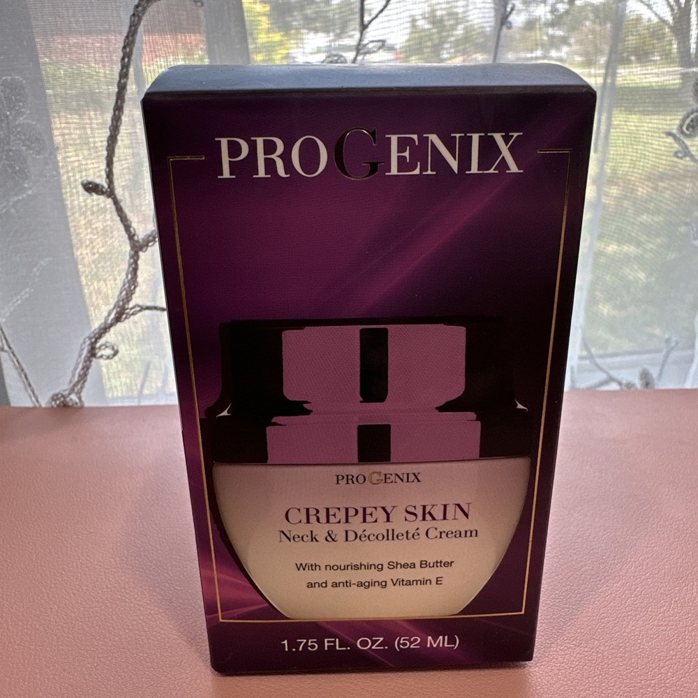 ProGenix Crepey Skin Neck & Decollete Cream 1.75oz Firming Shea Anti Aging NIB